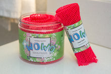 Load image into Gallery viewer, premium exfoliating mesh WOWO body scrubber in a canister and premium exfoliating mesh face WOWO in Clean Punch